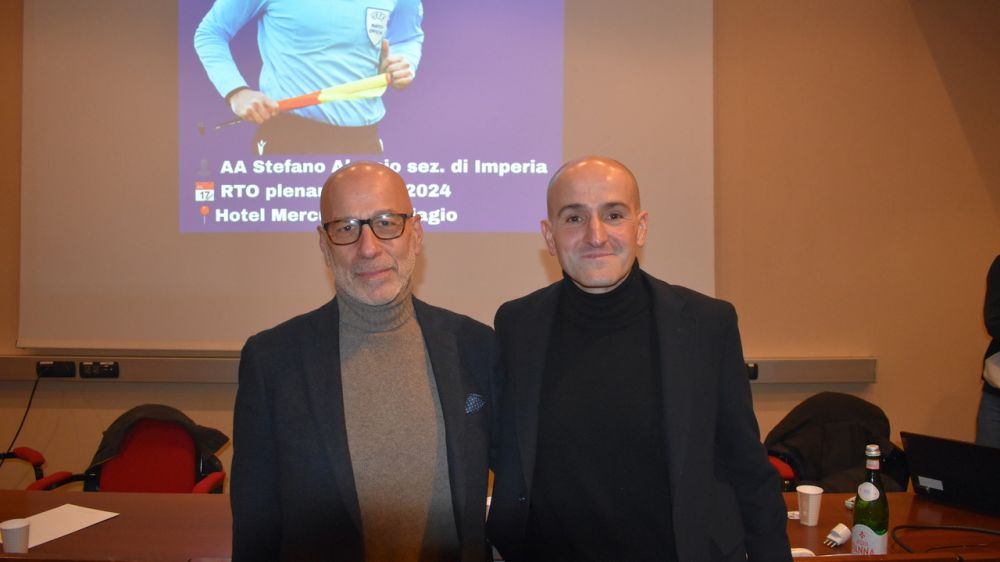 Il Presidente Roberto Romeo con l'AA Internazionale Stefano Alassio